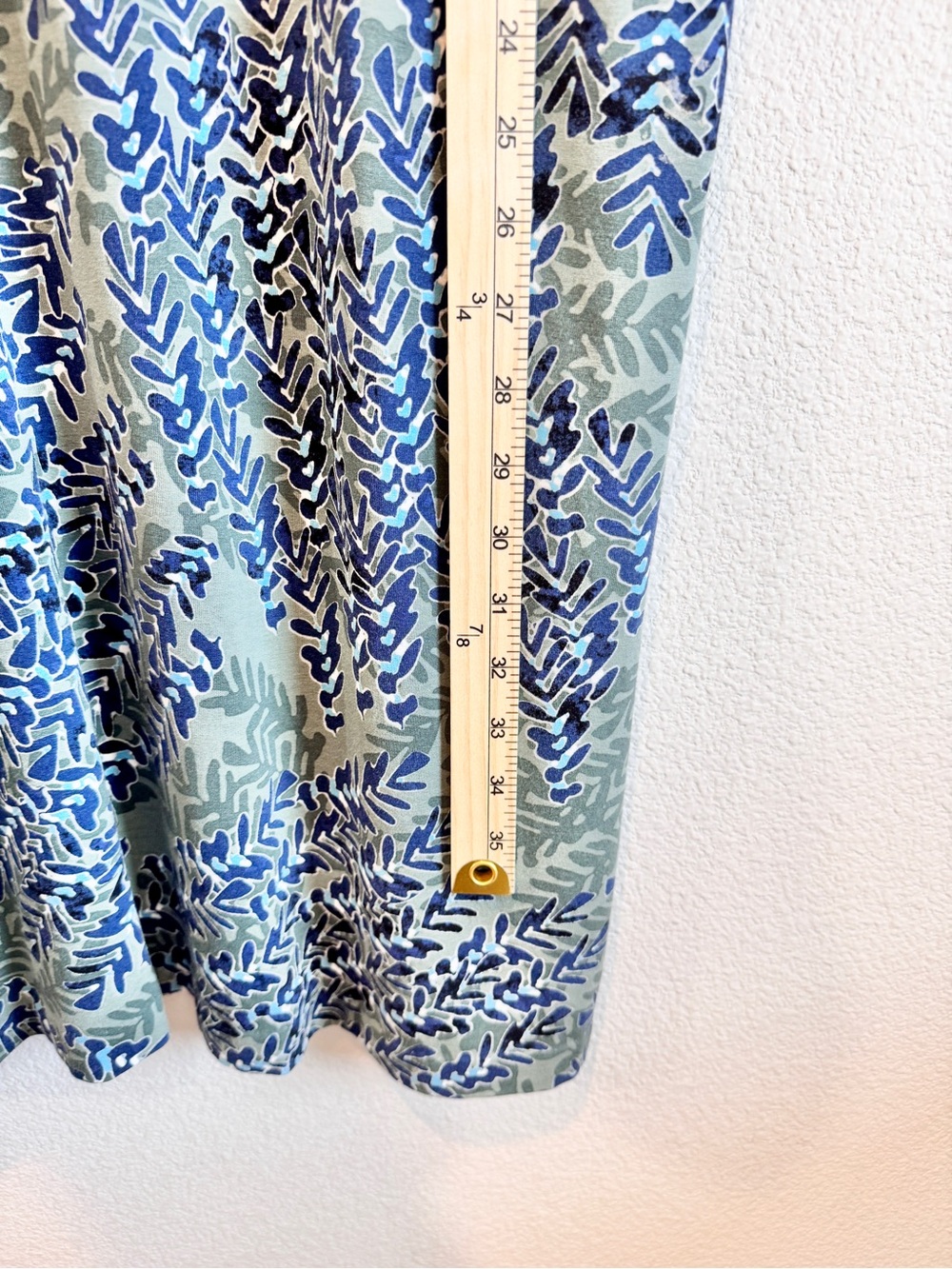 Coastal Grandmother Resort Wear Tropical Print Dress NIC+ZOE XL Blue Green F30 - Picture 7 of 9